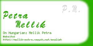 petra mellik business card